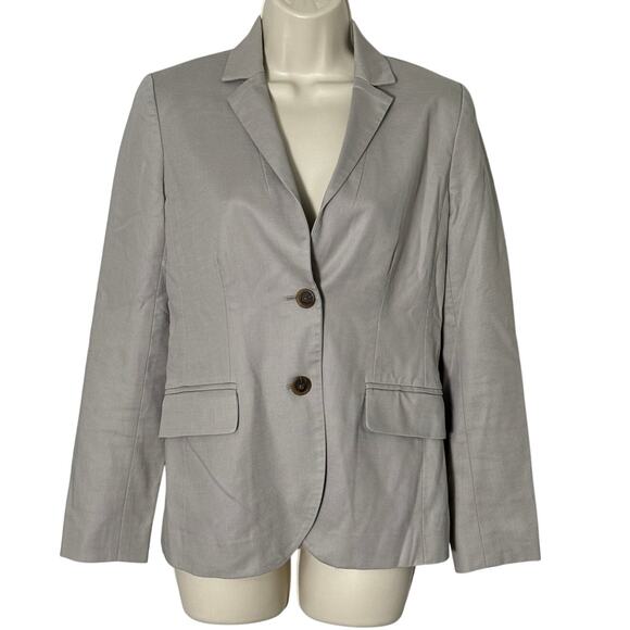 J.Crew Womens Classic Fit Lightweight Cotton Blazer Taupe Size 2